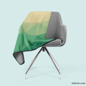 Green Polygonal Background Design Fleece Blanket 2