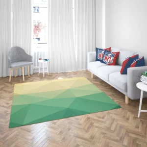 Green Polygonal Background Design Rug 2