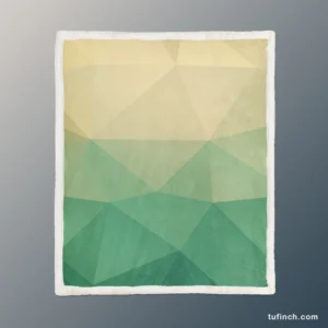 Green Polygonal Background Design Sherpa Fleece Blanket 1