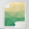 Green Polygonal Background Design Sherpa Fleece Blanket