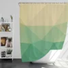 Green Polygonal Background Design Shower Curtain