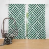 Green Rhombuses Pattern Curtain