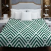 Green Rhombuses Pattern Duvet Cover