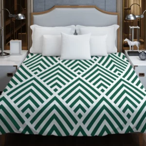 Green Rhombuses Pattern Duvet Cover