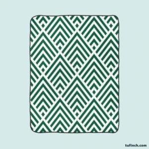 Green Rhombuses Pattern Fleece Blanket 1