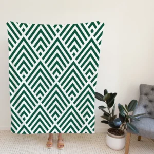 Green Rhombuses Pattern Fleece Blanket