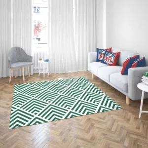 Green Rhombuses Pattern Rug 2