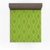 Green Thai Floral Design Fitted Sheet