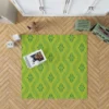 Green Thai Floral Design Rug