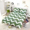 Green Wavy Chevron Bedding Set