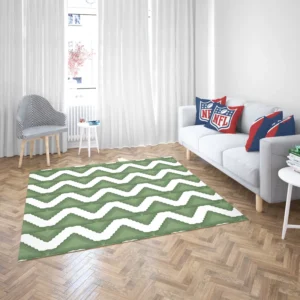 Green Wavy Chevron Rug 2