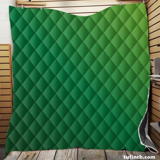 Green Yellow Gradient Quilt Blanket