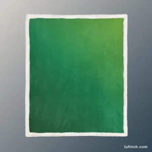 Green Yellow Gradient Sherpa Fleece Blanket 1