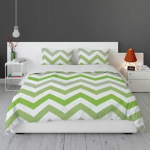 Green Zigzag Pattern Bedding Set 1