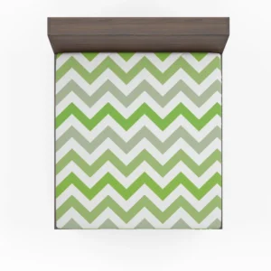 Green Zigzag Pattern Fitted Sheet