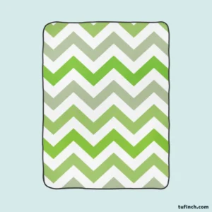 Green Zigzag Pattern Fleece Blanket 1