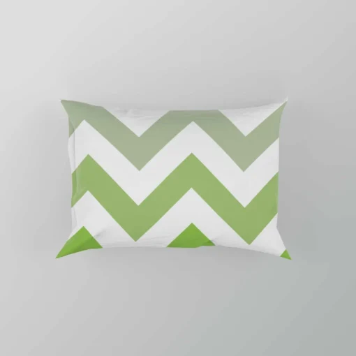 Green Zigzag Pattern Pillow Case