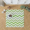 Green Zigzag Pattern Rug