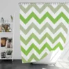 Green Zigzag Pattern Shower Curtain