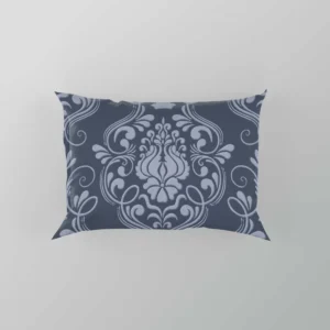 Grey Chateau Damask Smalt Blue Pillow Case