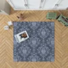 Grey Chateau Damask Smalt Blue Rug