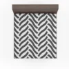 Grey Herringbone Wavy Chevron Fitted Sheet