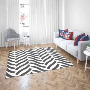 Grey Herringbone Wavy Chevron Rug 2