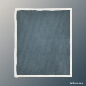 Grey Solid Color Sherpa Fleece Blanket 1