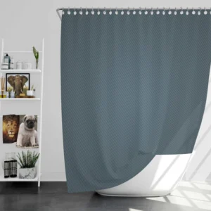 Grey Solid Color Shower Curtain