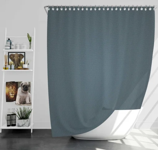 Grey Solid Color Shower Curtain