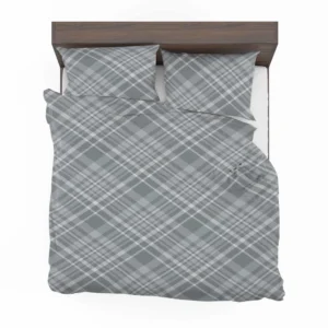 Greyish Elegant Check Plaid Bedding Set 2