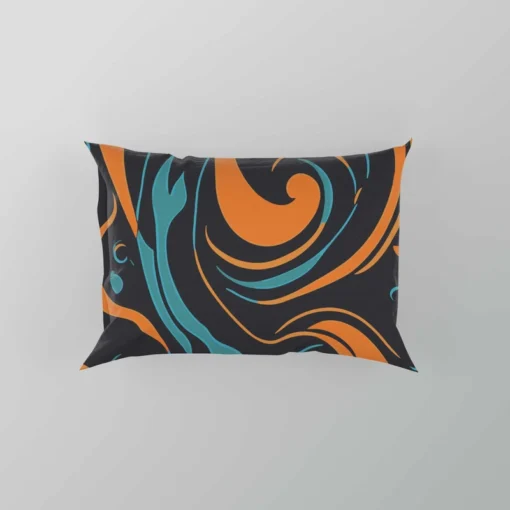 Groovy Hippie 70s Swirl Pattern Pillow Case