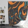 Groovy Hippie 70s Swirl Pattern Shower Curtain