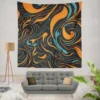 Groovy Hippie 70s Swirl Pattern Wall Tapestry