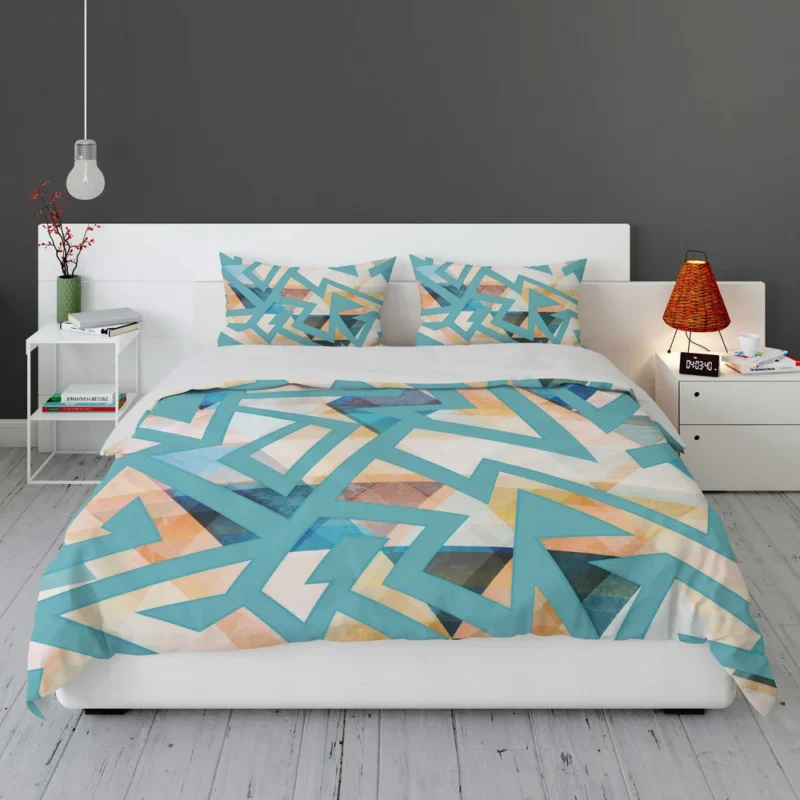 Grunge Geometric Seamless Pattern Bedding Set 1