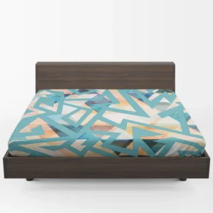 Grunge Geometric Seamless Pattern Fitted Sheet 1