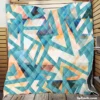 Grunge Geometric Seamless Pattern Quilt Blanket