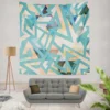 Grunge Geometric Seamless Pattern Wall Tapestry