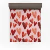 Guardsman Red And Pinkish Orange Hearts Fitted Sheet