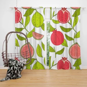 Guava Grove Inspired Pattern Curtain