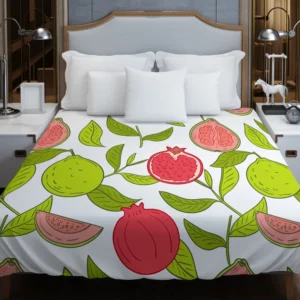 Guava Grove Inspired Pattern Duvet Cover