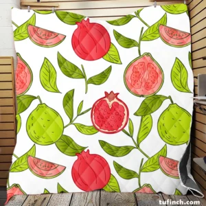 Guava Grove Inspired Pattern Quilt Blanket