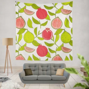 Guava Grove Inspired Pattern Wall Tapestry