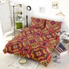 Gypsy Ethnic Floral Pattern With Doodle Design Bedding Set