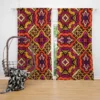 Gypsy Ethnic Floral Pattern With Doodle Design Curtain