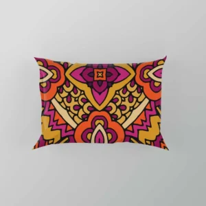 Gypsy Ethnic Floral Pattern With Doodle Design Pillow Case