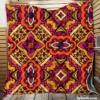 Gypsy Ethnic Floral Pattern With Doodle Design Quilt Blanket