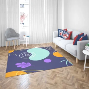 Hand Drawn Abstract Element Pattern Rug 2