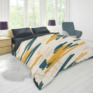 Hand Drawn Abstract Lines Pattern Duvet Cover 1