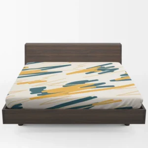 Hand Drawn Abstract Lines Pattern Fitted Sheet 1